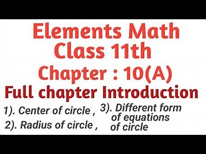 Class 11th math chapter 10 full Introduction