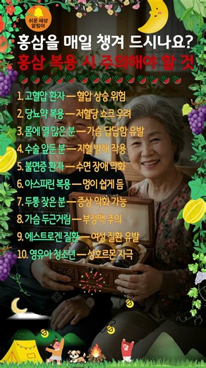 홍삼을 매일 챙겨 드시나요? 홍삼 복용 시 주의해야 할 것 #건강 #건강정보