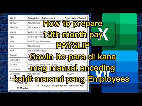 How to prepare 13th month pay payslip kapag maraming employees. Mabilis lang kahit gaano pa karami