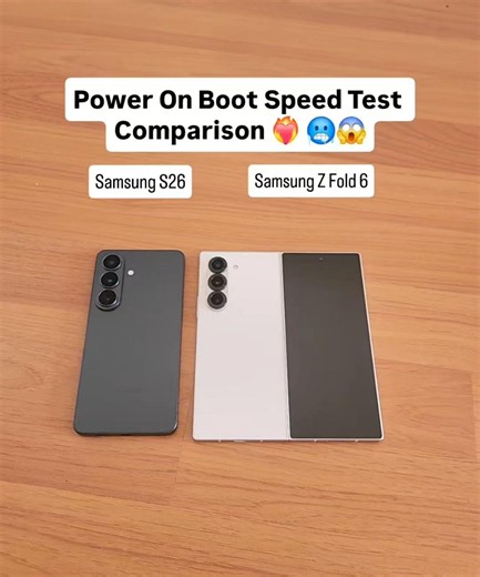 🚀 Samsung S26 vs Samsung Z Fold 6 ⚡ Power On Boot Speed Test | Unexpected Winner! 🔥 #viral #shorts
