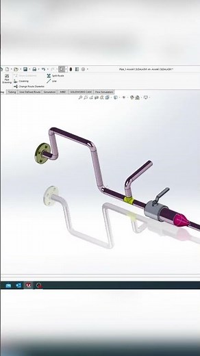 pipe routing in solidworks #solidworks #3d #tutorial #solidworkstutorial #drawing #cad