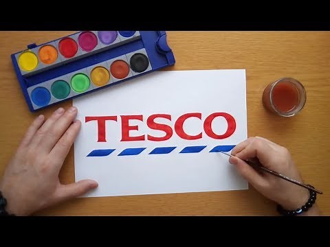 How to draw the Tesco logo