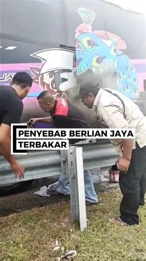 The cause of the Berlian Jaya bus fire #bus # Berlian Jaya