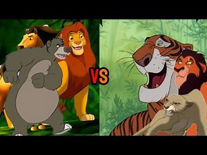 Spirit & baloo and simba vs cougar & shere khan and scar