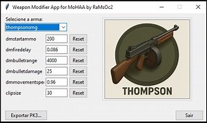 MWE MoHAA Weapon Editor addon - Medal of Honor: Allied Assault