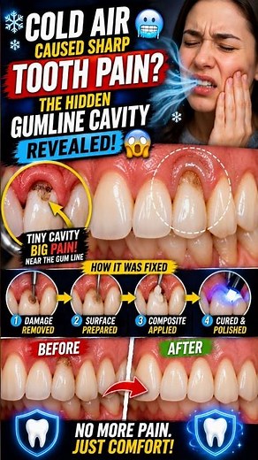 🦷 Cold Air Caused Sharp Tooth Pain? The Hidden Gumline Cavity Revealed!