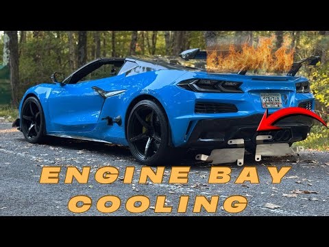 C8 engine bay cooling with underbody air diverters