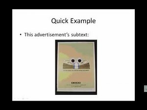 Text And Subtext in Media Literacy