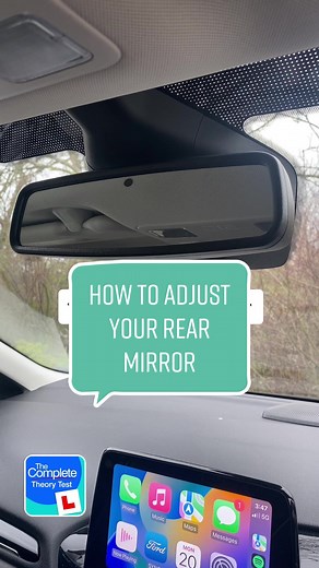 How to adjust your rear view mirror🚙✔️#learntodrive #learnerdriverfyp #drivingtesttips #drivingskills #adjustingmirrors #drivingtips