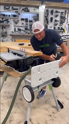 The new Festool cordless table saw and mobile base #woodworking #festool #tools #maker #wood