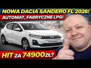 RECENZJA NOWA 2026 DACIA SANDERO 1.2 ECO-G AUTOMAT, FABRYCZNY GAZ LPG! BĘDZIE HIT ZA 74900ZŁ?