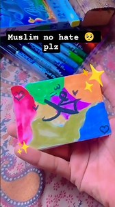 Muslim no hate plz 🥺😭🎨🖌️#easy #calligraphy #painting #shorts #tending