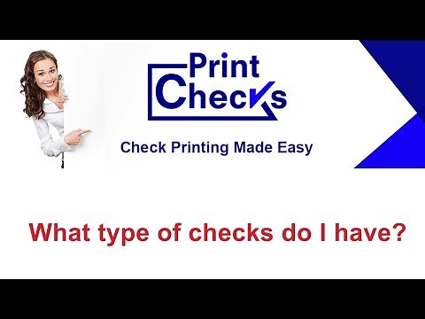 What type of checks am I using?
