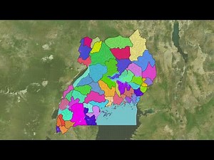 Population distribution in Uganda (1950 -- 2022)