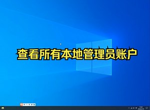 查看所有本地管理员账户
