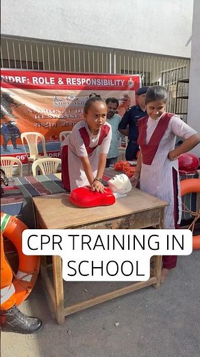 School Girl Learning CPR | NDRF Rescue Training in School 🚑 #shorts