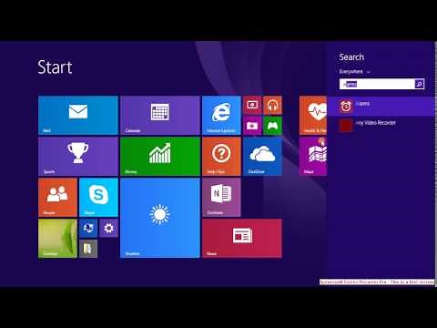 how to set alarm in windows 8 or 8.1 system