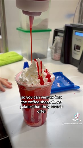 14K views · 150 reactions | A Cream Based Strawberry Frappe that you HAVE TO TRY‼️ #strawberry #barista #frappe | Brew Krew Coffee - Maryville | Facebook