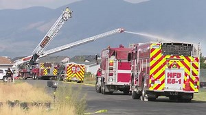 Crews respond to large structure fire in Belgrade (video)