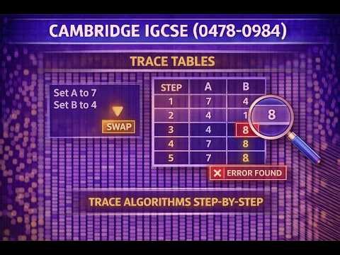 CAMBRIDGE IGCSE (0478/0984) Trace tables