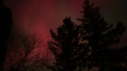 Stranger Things blood red sky NOW holy cow!!! The northern lights are going nuts again! | Aaron Jayjack Extreme Storm Chaser