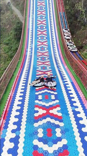 Rainbow Slide at Cat Cat Village! Would You Try This? 🌈