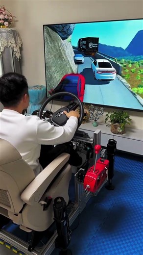 Ultra Realistic Driving Simulator Setup 🚗🎮 Smooth Steering, Manual Gear & Immersive Road Experience