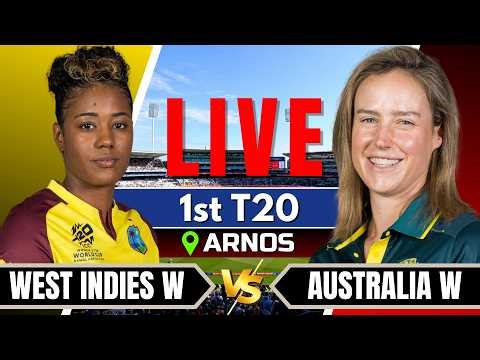 🔴Live: Australia Women vs West Indies Women | 1st T20 | Live Score & Commentary | Live cricket match