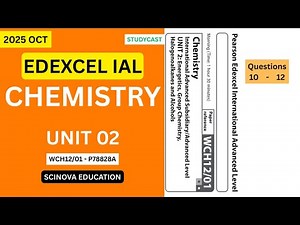 Edexcel IAL - Chemistry | 2025 October - Unit 02 | Questions 10 - 12