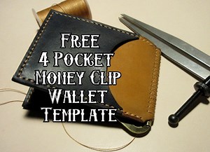 Free 4 Pocket Money Clip Wallet Template - Maze Leather
