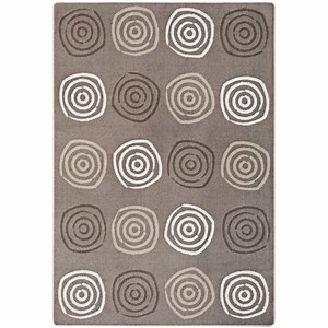 Joy Carpets Kid Essentials Simply Swirls 5' 4" x 7' 8" Neutral Rectangular Area Rug