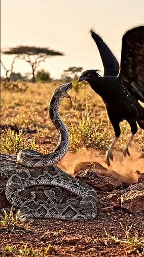 Rattlesnake vs Secretary Bird |Africa's Snake Slayer Battles Deadly Venom | 4K Wildlife Documentary