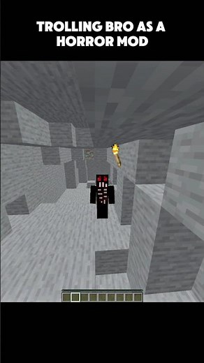 Trolling Bro As A Horror Mod Minecraft #youtubeshorts #shorts #minecraft