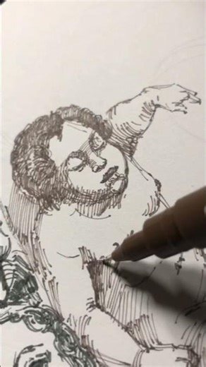 Drawing with fineliner #beginnerarttips #canart #pendrawing #sketch #artworkshowcase