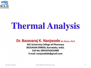 Thermal Analysis - SlideServe