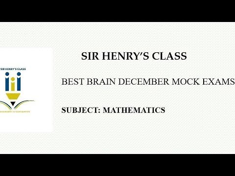 Best Brain December 2025 MATHEMATICS Mock | Full Questions & Answers