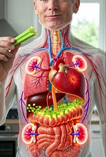 How the Human Body Digests Celery | Realistic 3D Digestive System