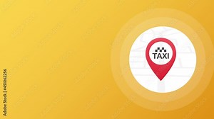 Get a taxi. Taxi banner. Online mobile application order taxi service horizontal illustration. Motion graphics.