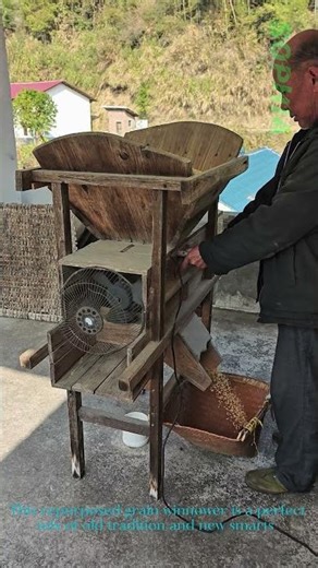 Old Farm Hack: Modified Winnower Cleans Rice in Seconds