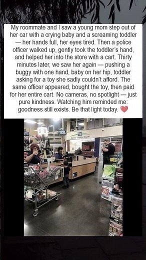 The Cop Who Bought a Mom’s Groceries and a Little Boy’s Smile ❤️