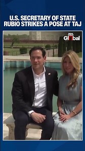 Rubio and Wife Jeanette Pose for Photos at Taj Mahal During His First Ever Visit to India