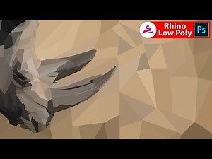 Rhino Low Poly Animal Design | Photoshop Art Editing Tutorial [2021]