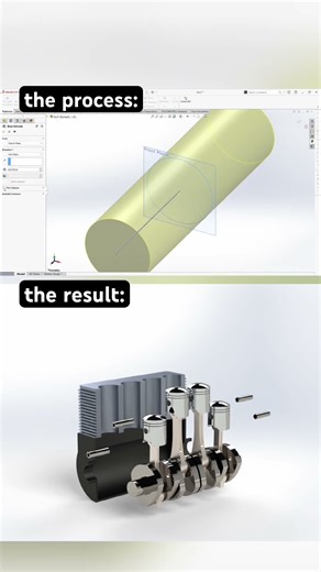 ⁠​⁠‪@solidworks‬ aura 😎 Amazing 3D modeled incline-4 engine designed on SOLIDWORKS! #engineering