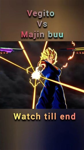 Vegito vs Majin Buu 😈 | Ultimate Fusion Battle | DBZ Shorts