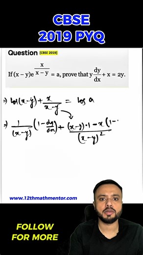 Ankit Kumar on Instagram: "Derivative question from CBSE 2019. CBSE Class 12 Maths crash course details⤵️ 🎯 Ready to Score 95+ in CBSE Class 12 Math? 💡 Join my Ultimate CBSE Class 12 Math Crash Course designed to help you master every chapter and ace your board exams with confidence! 📅 Course Details: 🔥 Starts From: 19/01/2026 (Monday) 🕒 Timing: Monday- Friday | 3 PM - 4 PM 💻 Format: 100% Online 🧑‍🏫 Platform: Zoom 🎥Recording : Available 📘 What You’ll Get: ✅Dedicated Telegram Group ✅ Ge