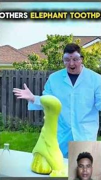 Others Elephant Toothpaste 🧪 Vs This One ☠️#shorts #duet #trolledit