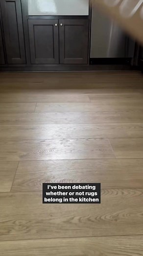 Do rugs belong in the kitchen? With @ruggable washable rugs as an option, I think the answer is "Yes!" #ad I've been a huge fan of @wmorrisandco patterns for a while now, so when I saw that there were patterns available with Ruggable, I sprinted to their website The fact that they are washable and thick and plush?! I was immediately sold! The rug with the thick rug pad in the kitchen makes it soft on our feet, keeps our feet from getting cold in the winter, and allows Brock a place to stand wher