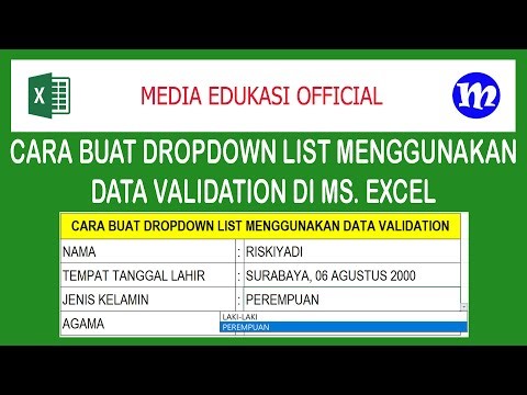 Cara Buat Dropdown List Menggunakan Data Validation Di Ms. Excel