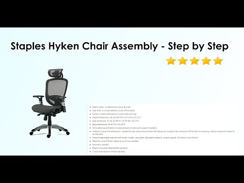 Staples HYKEN Mesh Back Fabric Task Chair Assembly | FlexFit™