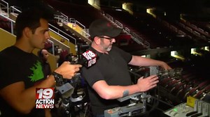 11K views · 458 reactions | A throwback to when our very own Producer extraordinaire, Graeme, was a puppeteer on the original Walking With Dinosaurs The Arena Spectacular! Graeme still loves the opportunity to wiggle the dinosaur controls, or voodoo rig, out in the workshop here at CTC. | Creature Technology Company | Facebook